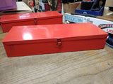Vtg Snap On Tools Corp. KRA 104 Red Heavy Steel Tool Box 14" x 5 1/4" Nice! #1