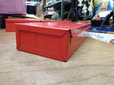 Vtg Snap On Tools Corp. KRA 104 Red Heavy Steel Tool Box 14" x 5 1/4" Nice! #1