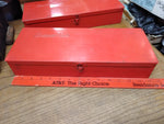Vtg Snap On Tools Corp. KRA 104 Red Heavy Steel Tool Box 14" x 5 1/4" Nice! #1