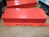 Vtg Snap On Tools Corp. KRA 104 Red Heavy Steel Tool Box 14" x 5 1/4" Nice! #1