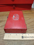 Vtg Proto Professional Tools 4997 Red Heavy Steel Tool Box 7" x 3 1/2" Nice Shap