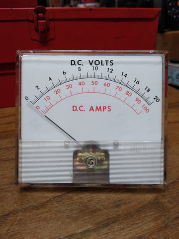 Vtg Hoyt DC Amp Panel Meter DC Volts Insert Display Ammeter Made In USA