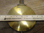 Vtg Antique Brass Tall Case Grandfather Clock Adjustable Pendulum Bob 6" Dia.