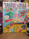 Vtg 1966 Crazy Cycle The Wacky Motorcycle Rally Set Transogram Co #3734 Orig Box