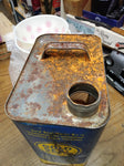 Vtg 2 Gallon Quaker State Oil Refining Co Gold Seal Motor Oil Can Oil City Pa.