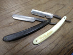 Vtg 2 Piece Straight Razor Parts and Repair Lot Burnell Crown Double Arrow