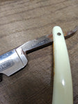 Vtg 2 Piece Straight Razor Parts and Repair Lot Burnell Crown Double Arrow
