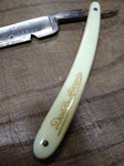 Vtg 2 Piece Straight Razor Parts and Repair Lot Burnell Crown Double Arrow