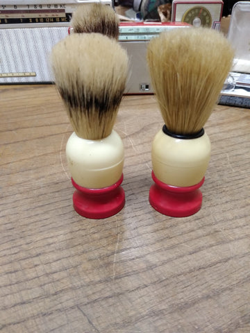 Vtg 2 Piece Lot Ever Ready Sterilized 150 Cream and Red Shaving Brush