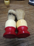 Vtg 2 Piece Lot Ever Ready Sterilized 150 Cream and Red Shaving Brush