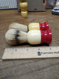 Vtg 2 Piece Lot Ever Ready Sterilized 150 Cream and Red Shaving Brush