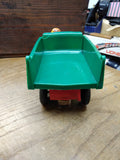 Vtg Marx Wind Up Red Dump Truck with Moving Driver and Dump Bed Made in The USA