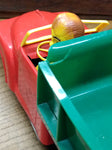 Vtg Marx Wind Up Red Dump Truck with Moving Driver and Dump Bed Made in The USA