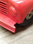 Vtg Marx Wind Up Red Dump Truck with Moving Driver and Dump Bed Made in The USA