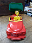Vtg Marx Wind Up Red Dump Truck with Moving Driver and Dump Bed Made in The USA