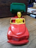 Vtg Marx Wind Up Red Dump Truck with Moving Driver and Dump Bed Made in The USA