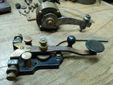 Vtg 1895 Antique Lyman, Ashcroft B&O RR Telegraph Key Sounder Parts Dovetail Box