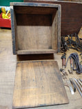 Vtg 1895 Antique Lyman, Ashcroft B&O RR Telegraph Key Sounder Parts Dovetail Box
