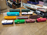 Vtg MEHANO Bachman HO Gauge 11 Pc Freight Box Hopper Cattle Tank Car Caboose Lot