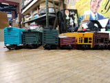 Vtg MEHANO Bachman HO Gauge 11 Pc Freight Box Hopper Cattle Tank Car Caboose Lot