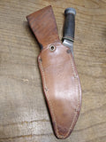 Vtg Marbles Gladstone Fixed Blade Knife Leather Handle Sheath Pat'd 1916 USA