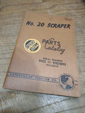 VTG 1957 Caterpillar Tractor #20 Scraper Parts Catalog 11C1 to 11C1011 64 Pages