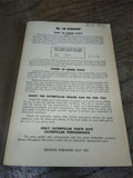 VTG 1957 Caterpillar Tractor #20 Scraper Parts Catalog 11C1 to 11C1011 64 Pages