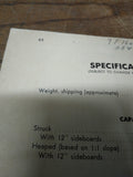 VTG 1957 Caterpillar Tractor #20 Scraper Parts Catalog 11C1 to 11C1011 64 Pages