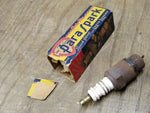 Vtg 2 Piece Spark Plug Lot and Box Firestone Champion Para Spark Double Duty Box