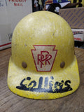 Vtg PRR Pennsylvania Rail Road Superglas Fibre Metal Products Yellow Hard Hat