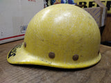 Vtg PRR Pennsylvania Rail Road Superglas Fibre Metal Products Yellow Hard Hat