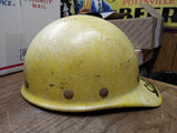 Vtg PRR Pennsylvania Rail Road Superglas Fibre Metal Products Yellow Hard Hat