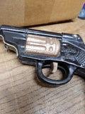 Vtg Rare Western King Double Barrel Cowboy 6 Shooter Pop Gun Pistol Works Good!
