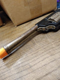 Vtg Rare Western King Double Barrel Cowboy 6 Shooter Pop Gun Pistol Works Good!