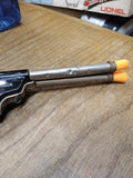 Vtg Rare Western King Double Barrel Cowboy 6 Shooter Pop Gun Pistol Works Good!
