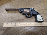 Vtg Rare Western King Double Barrel Cowboy 6 Shooter Pop Gun Pistol Works Good!