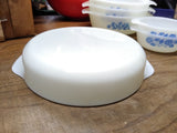 Vtg 6 Pc Lot Anchor Hocking Fire King Milk Glass Blue Cornflower 9" 3x1Qt 2x12Oz