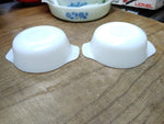 Vtg 6 Pc Lot Anchor Hocking Fire King Milk Glass Blue Cornflower 9" 3x1Qt 2x12Oz