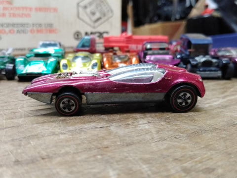 Vtg Hot Wheels REDLINE 1968 Purple Splittin Image Mattel Inc. USA Nice Shape!