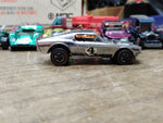 Vtg Hot Wheels REDLINE 1969 Silver Mustang Boss Hoss Mattel Inc. Hong Kong Nice!