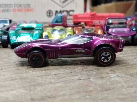 Vtg Hot Wheels REDLINE 1968 Purple Torero Mattel Inc. USA Nice Shape!