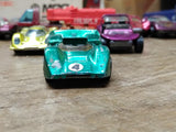 Vtg Hot Wheels REDLINE 1968 Green McLaren M6A Mattel USA With Button