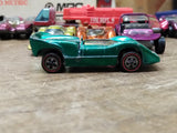Vtg Hot Wheels REDLINE 1968 Green McLaren M6A Mattel USA With Button