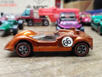 Vtg Hot Wheels REDLINE 1968 Metalic Orange Chaparral Mattel With Button