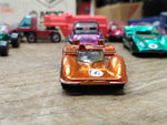 Vtg Hot Wheels REDLINE 1968 Metalic Orange Chaparral Mattel With Button