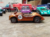 Vtg Hot Wheels REDLINE 1968 Metalic Orange Chaparral Mattel With Button