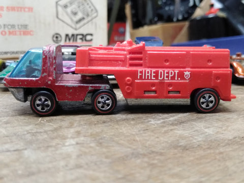 Vtg Hot Wheels REDLINE 1969 Purple Heavyweights Fire Dept Mattel USA Nice Shape!