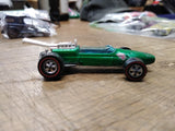Vtg Hot Wheels REDLINE 1969 Green Brabham Repco F1 Mattel Hong Kong Nice Shape!