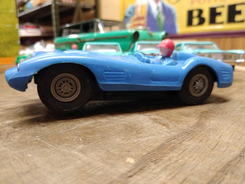 Vtg Lionel 1/32 Scale Ferrari Testa Rosa Blue Slot Car with Driver Nice! #2