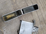Vtg 1960 Zippo Enamel Paint Brushed Chrome Cigarette Lighter w/Box
